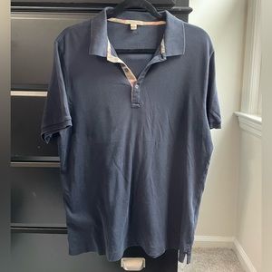 Men’s Burberry Navy Blue Polo Shirt. Size: XXL